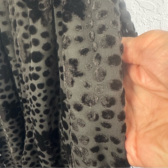 Corey Lynn Calter Melinda Black Velvet Burnout Jumpsuit Made In USA XS - Picture 6 of 11